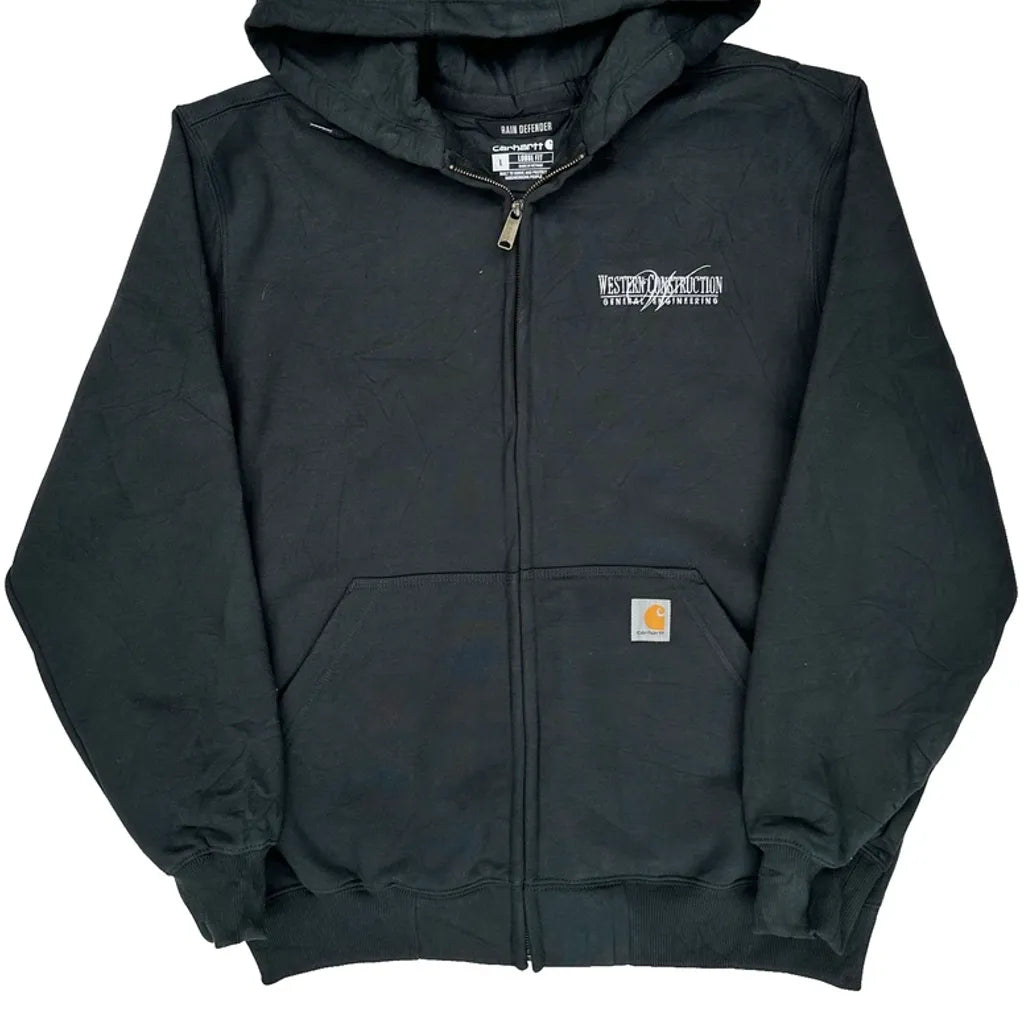 Rain Defender Carhartt Hoodie - Large Black Cotton