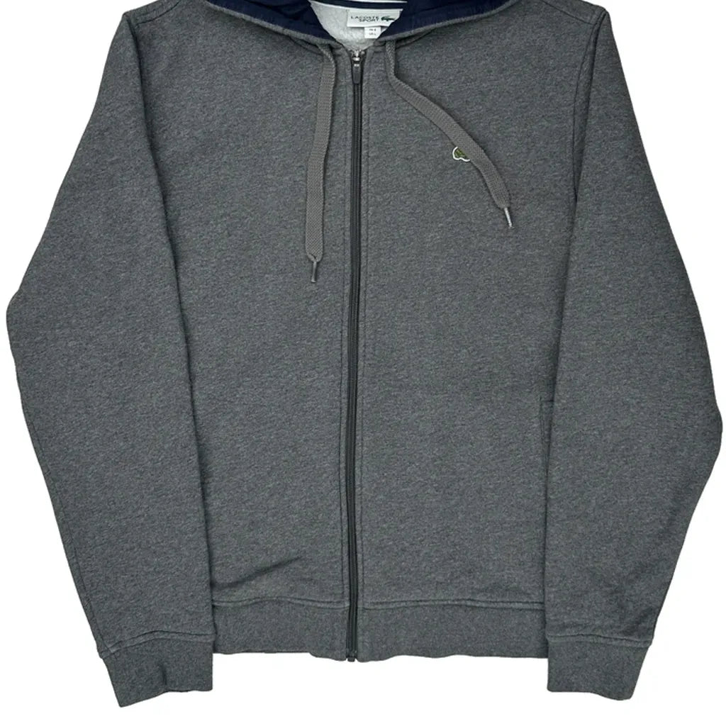 Lacoste Hoodie - Large Gray Cotton