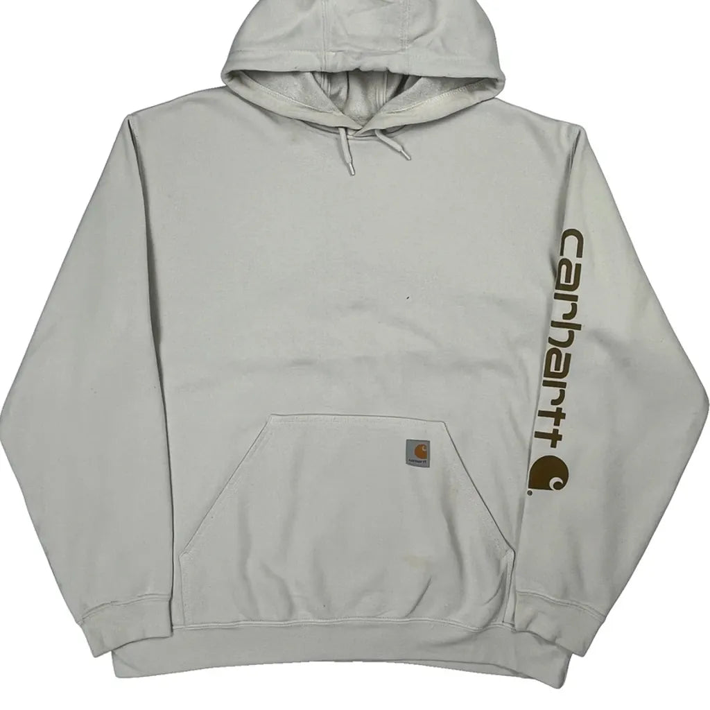 Carhartt Hoodie - XL Cream Cotton