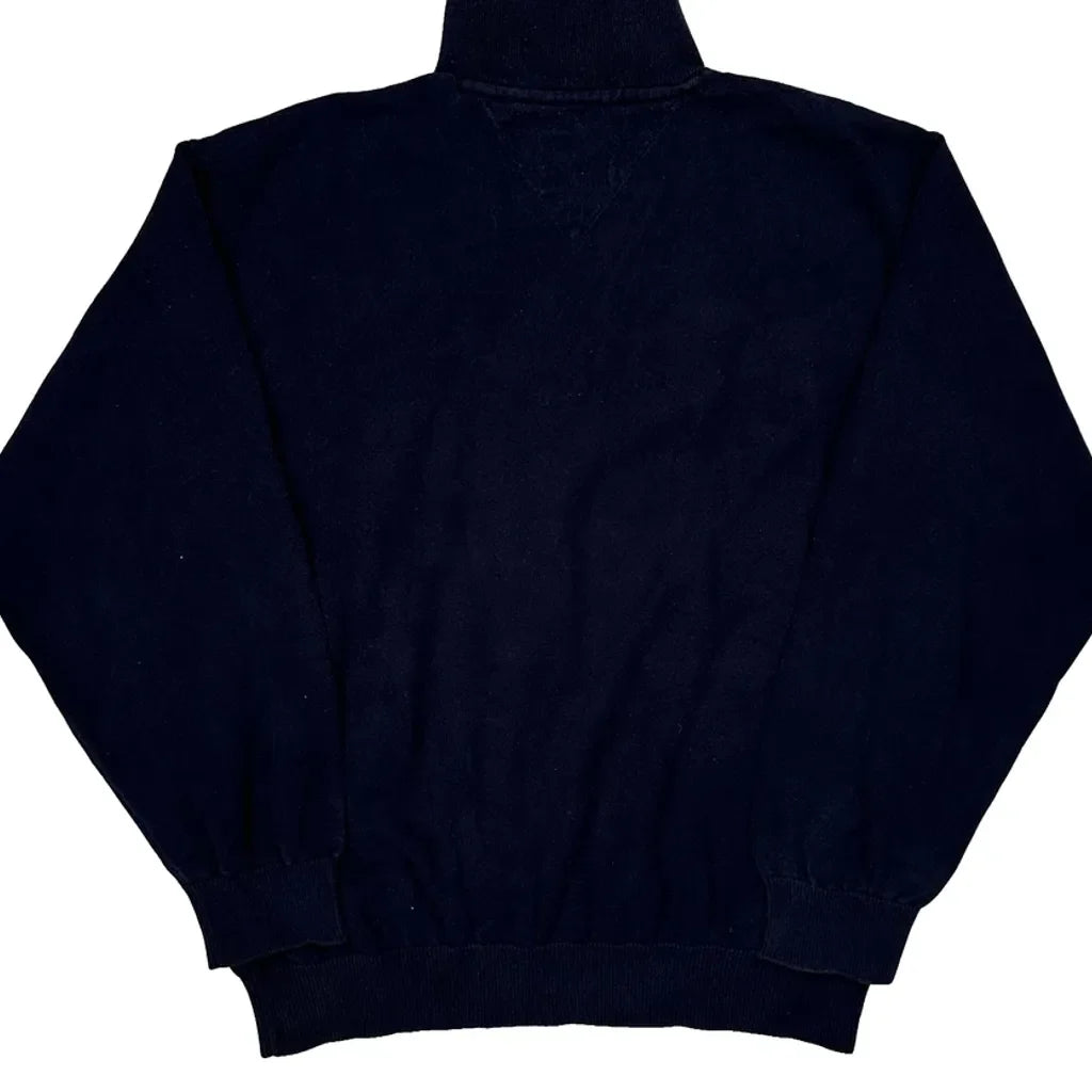 Tommy Hilfiger 1/4 Zip - Large Navy Cotton