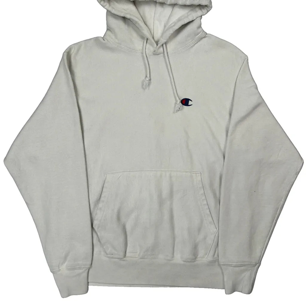 Reverse Weave Champion Hoodie - Medium White Cotton