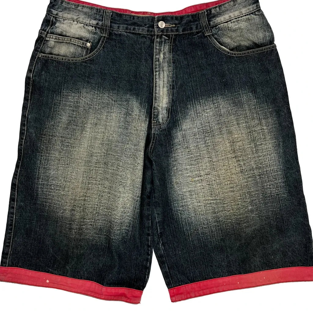 Regal Baggy Denim Shorts - 38W 15L Dark Wash Denim