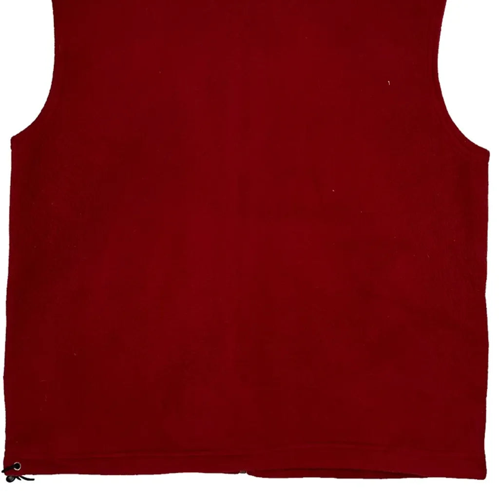 Reebok Fleece Vest - Large Red Polyester