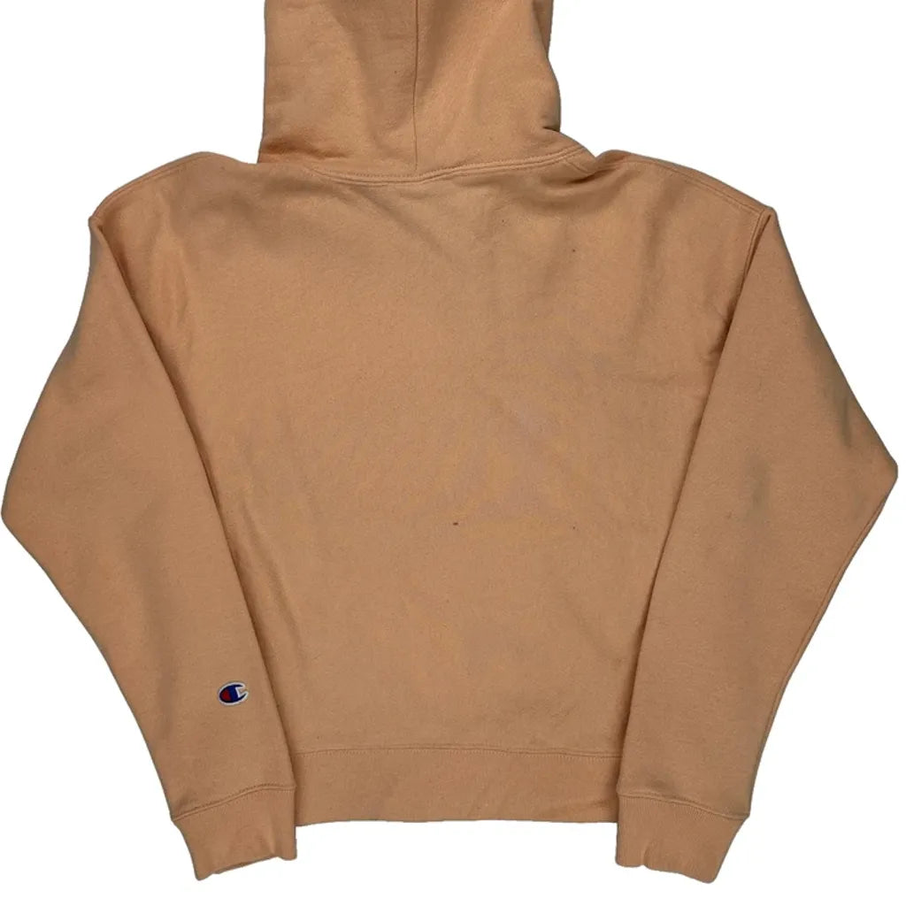 Reverse Weave Champion Hoodie - Small Beige Cotton Blend