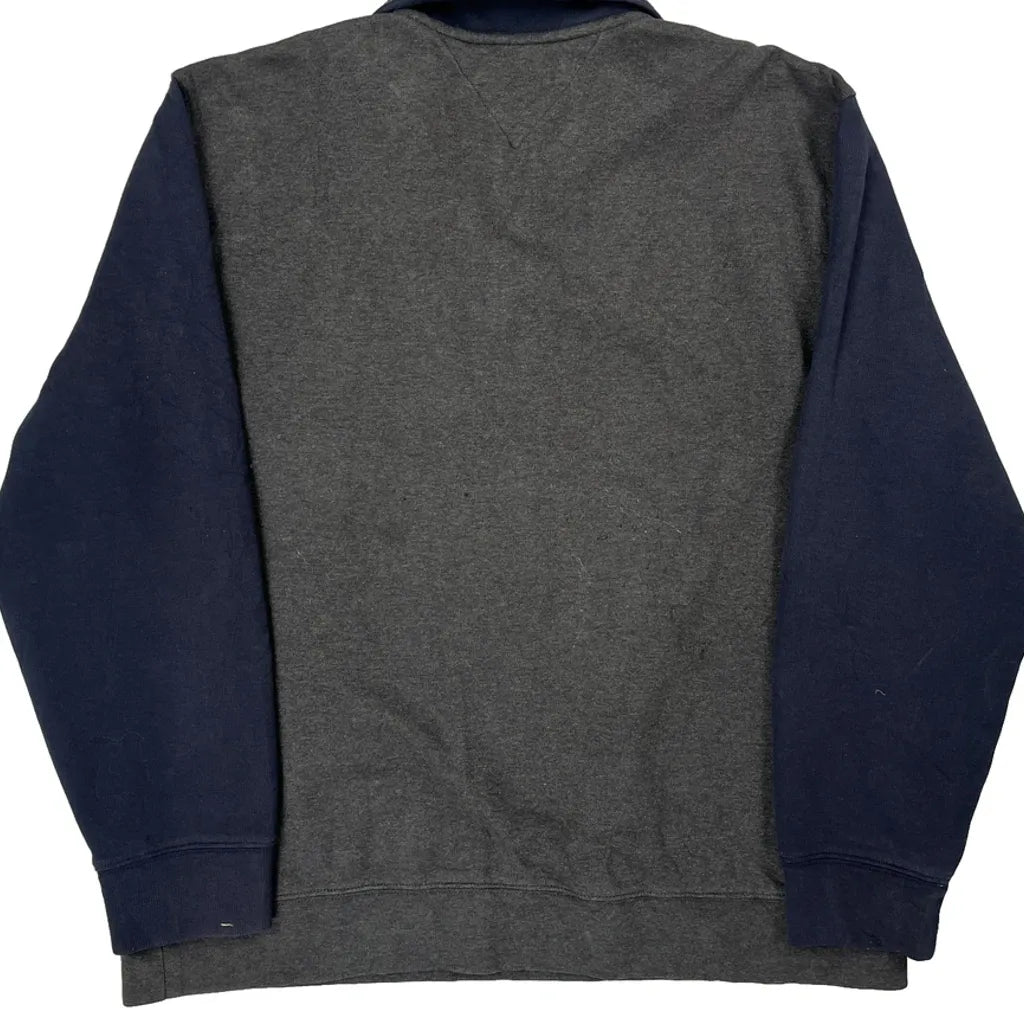 Tommy Hilfiger Collared 1/4 Zip - XL Gray Cotton