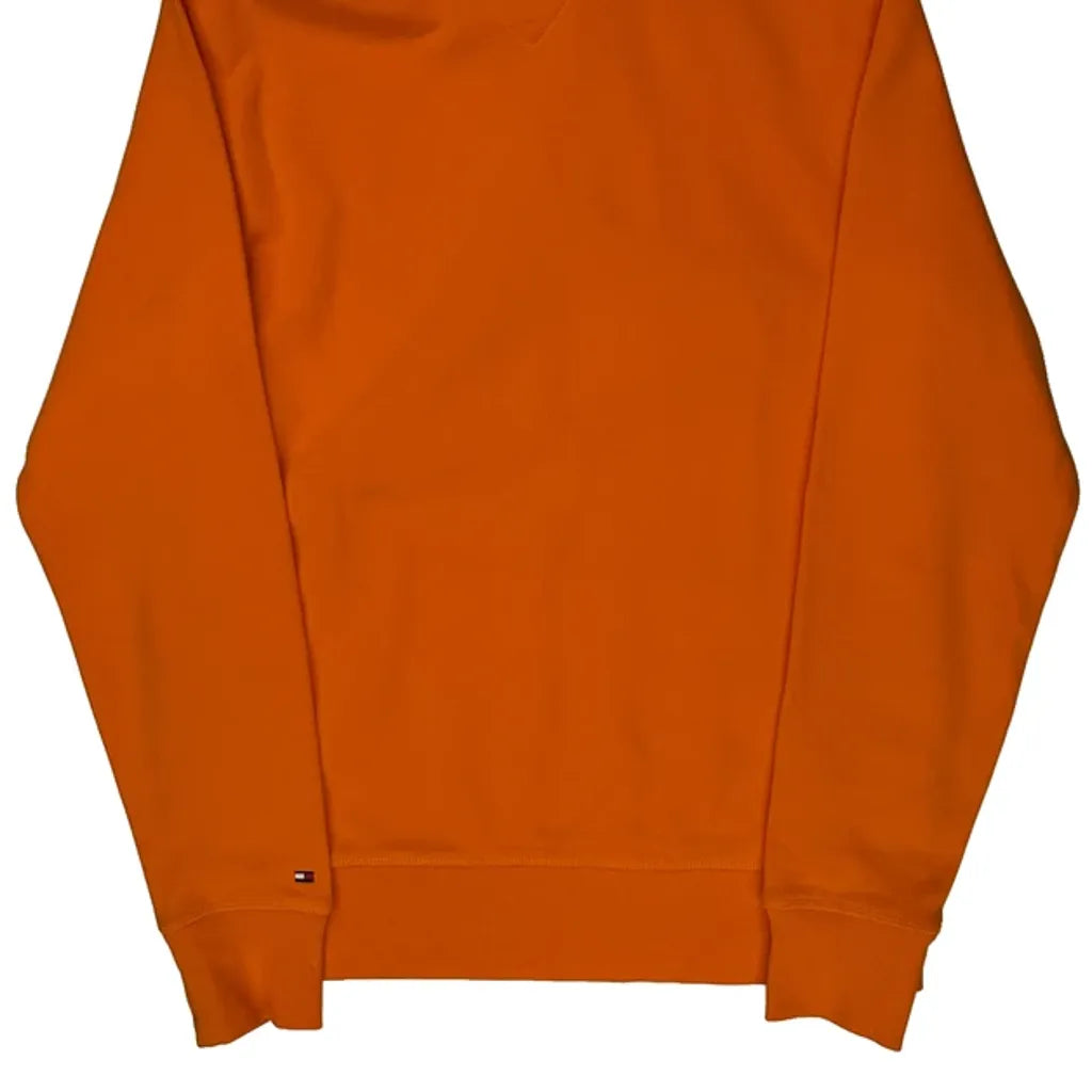 Tommy Hilfiger Hoodie - Medium Orange Cotton Blend