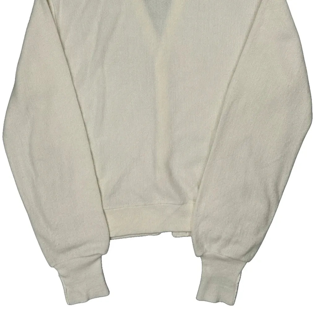 Made In USA Lacoste Izod Cardigan - Medium White Acrylic
