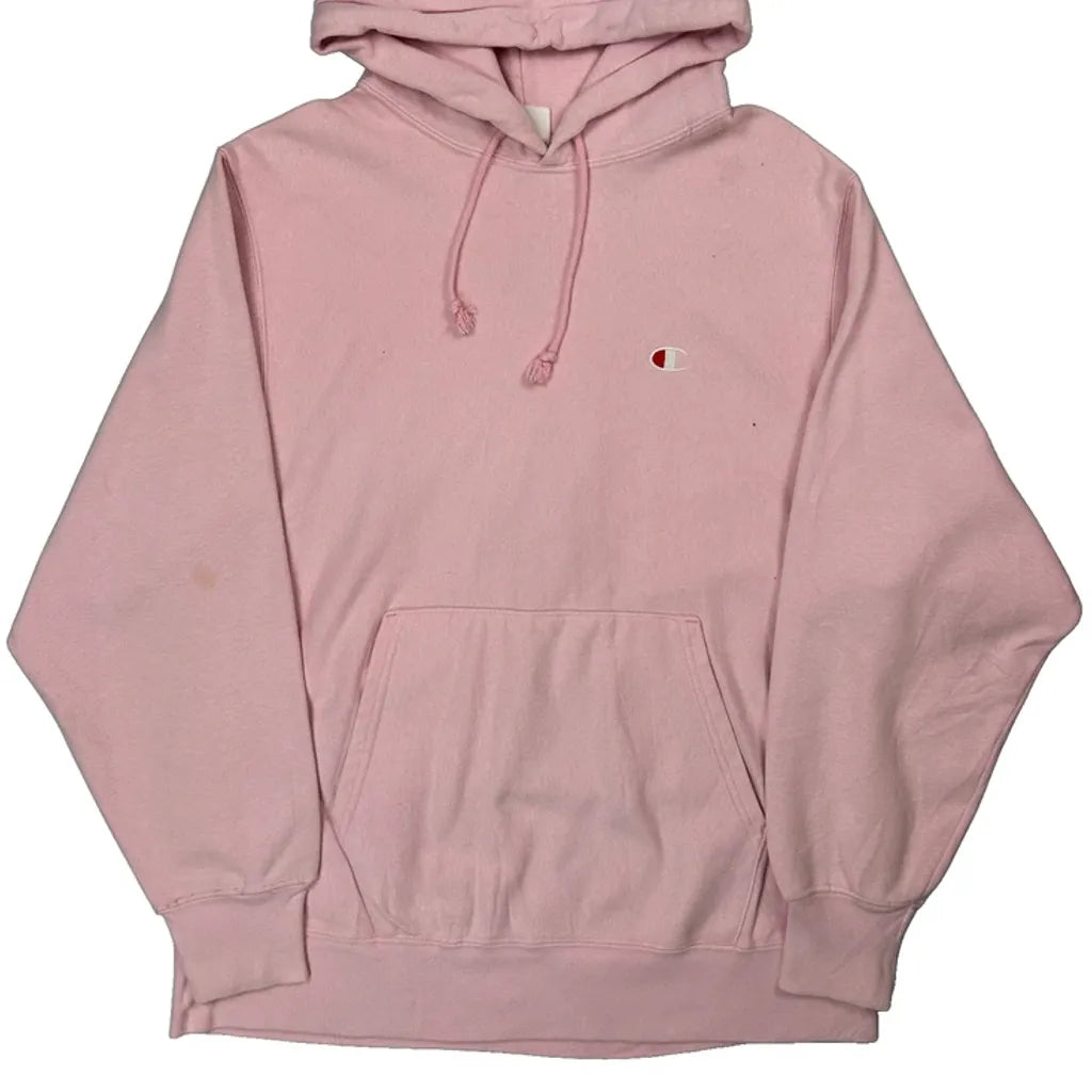 Reverse Weave Champion Hoodie - Medium Pink Cotton Blend