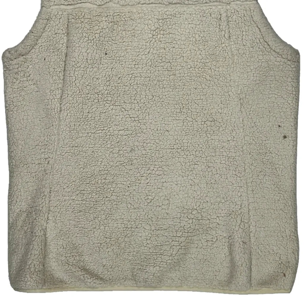 The North Face Fleece Vest - Medium Cream Polyester