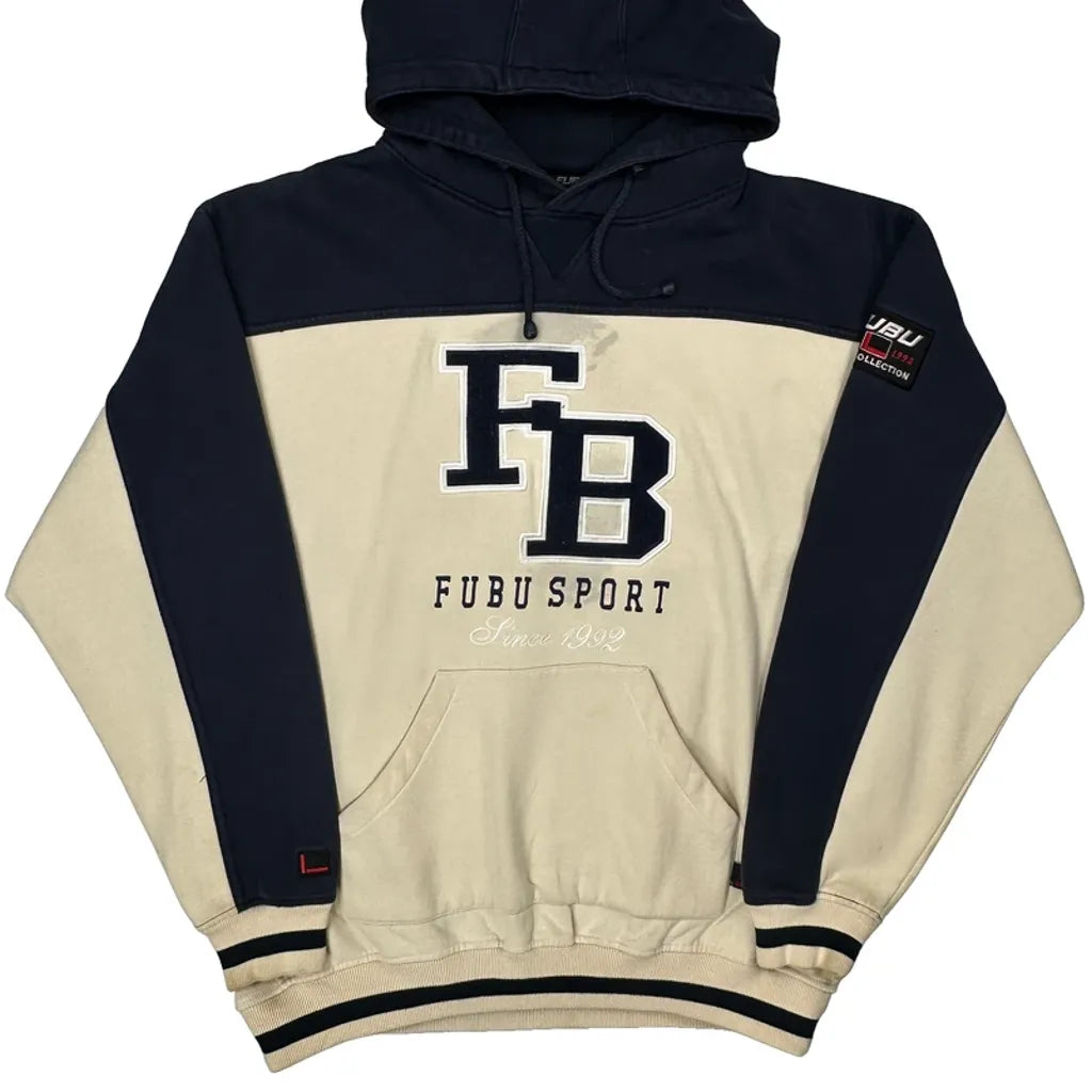 Fubu Hoodie - Large Beige Cotton