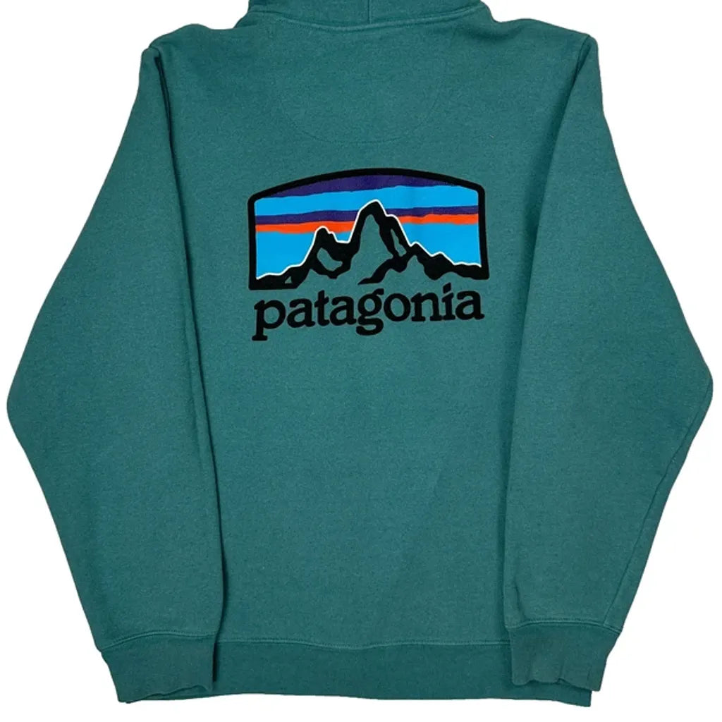 Patagonia Hoodie - XS Green Cotton