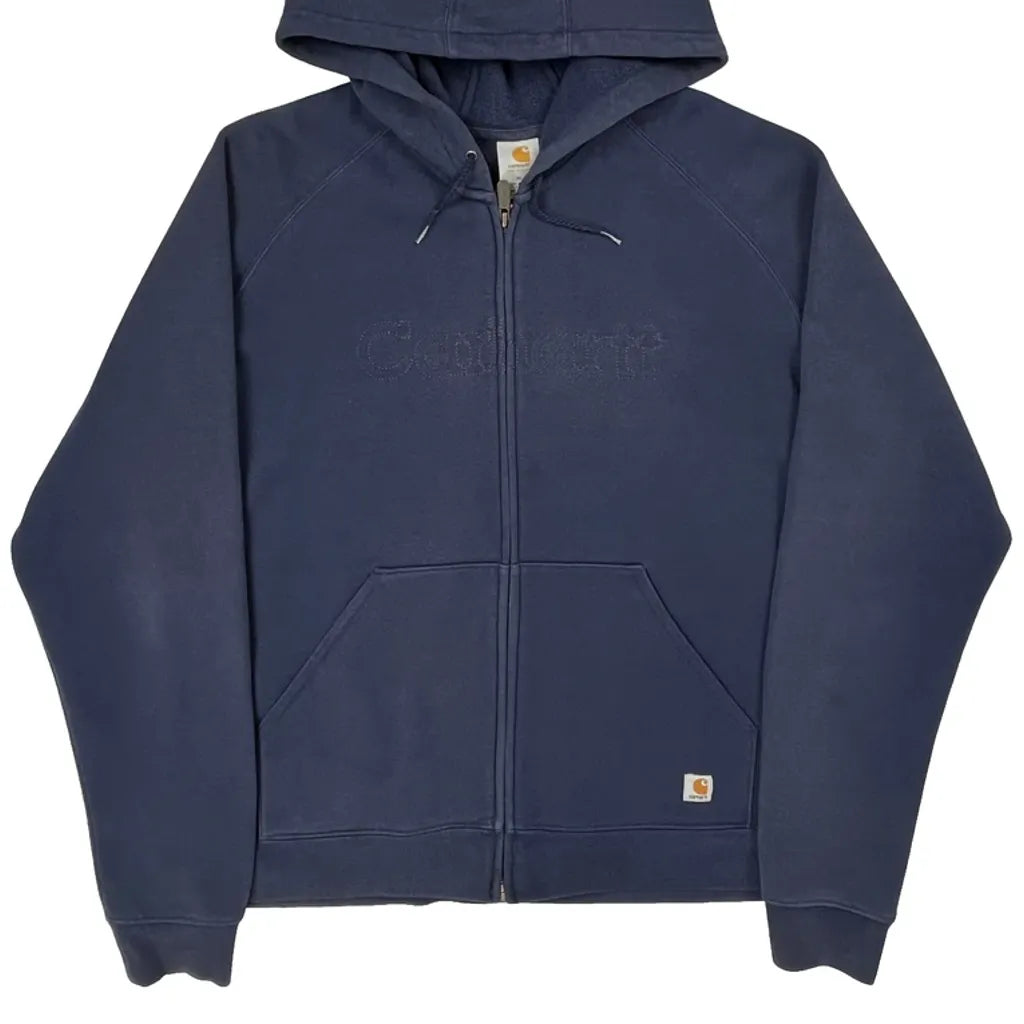 Carhartt Hoodie - XL Blue Cotton Blend