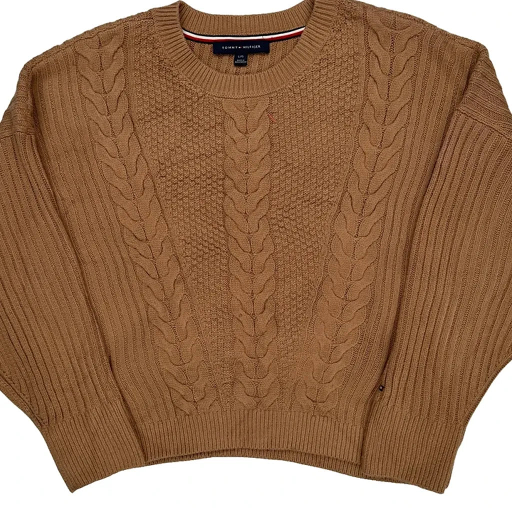 Tommy Hilfiger Sweater - Large Brown Cotton
