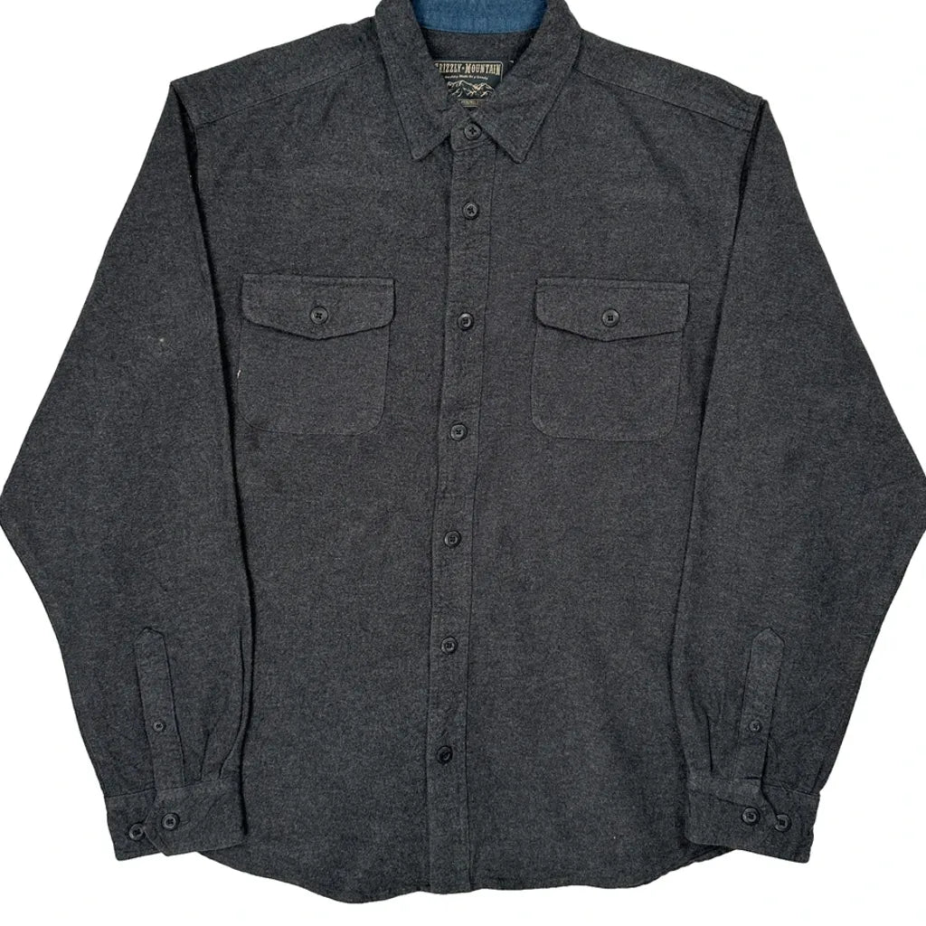 Grizzly Mountains Shirt - XL Gray Cotton