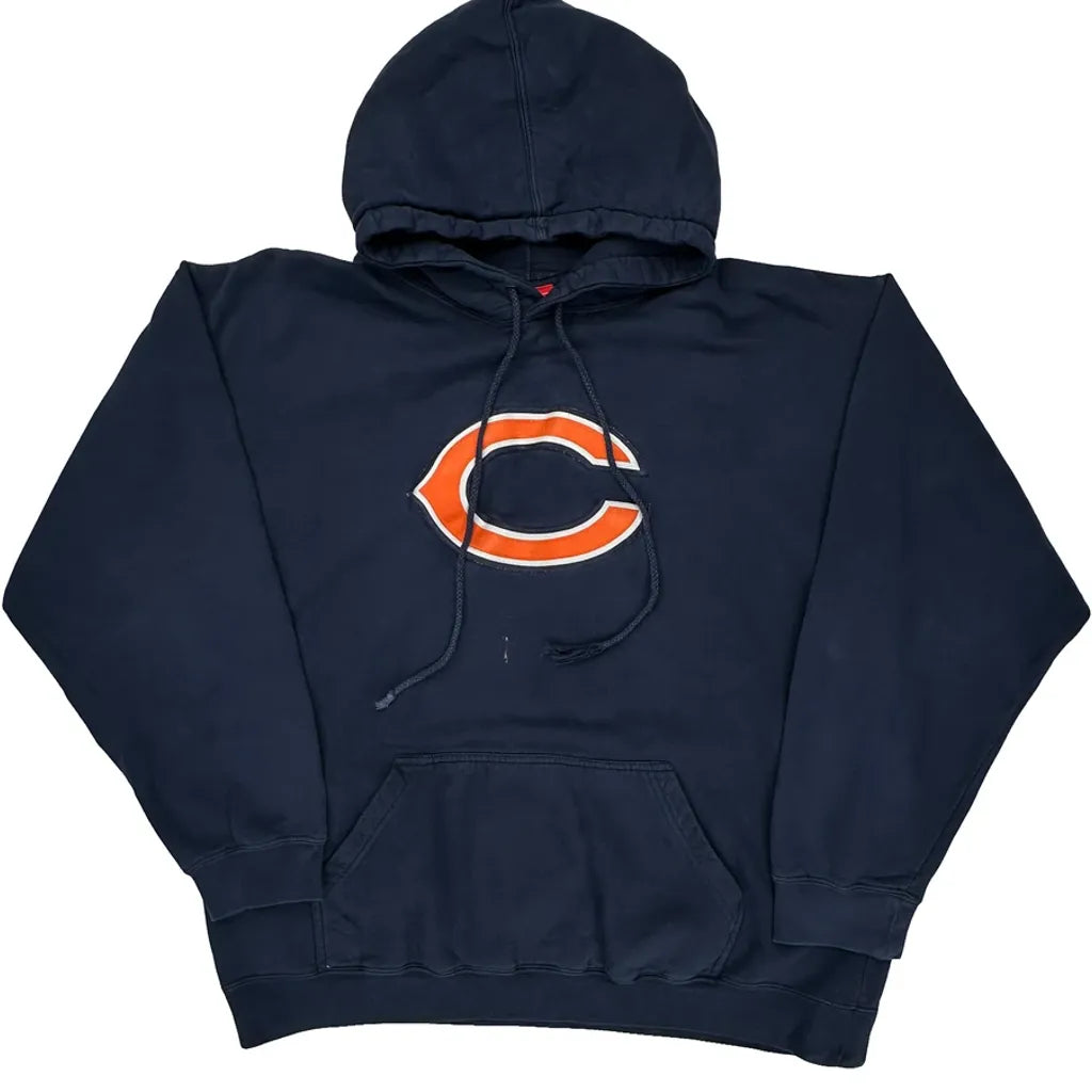 Chicago Bears Nfl Football Hoodie - Large Navy Cotton
