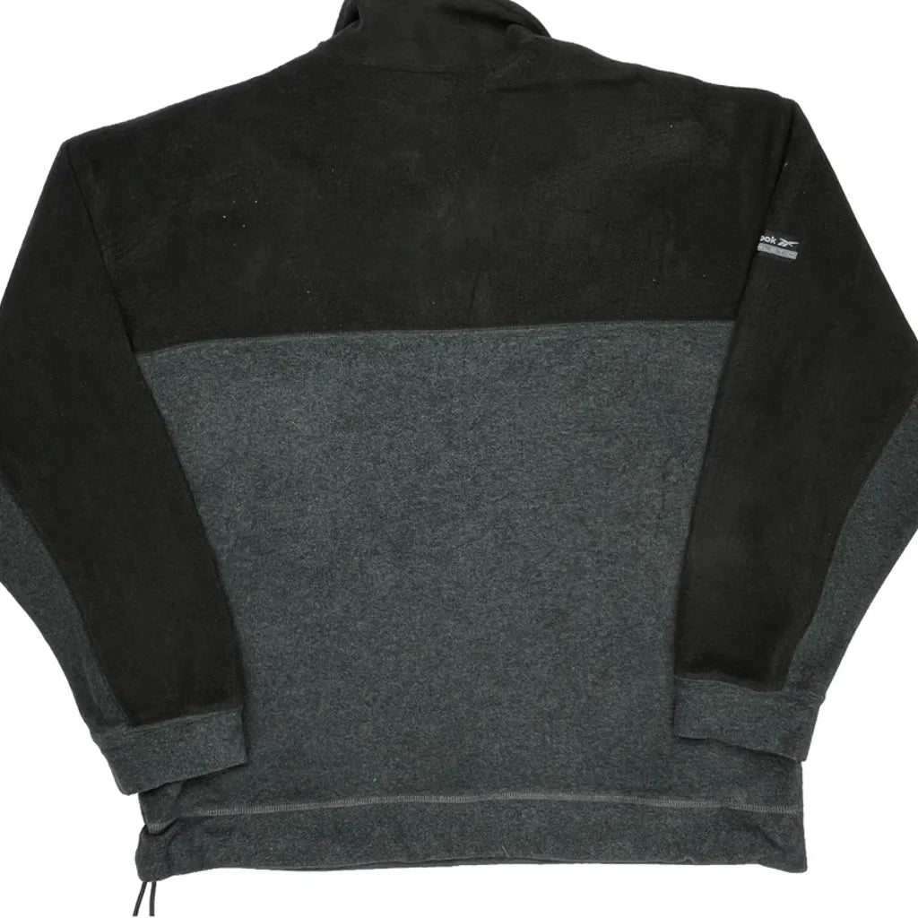 Reebok 1/4 Zip - Large Gray Polyester