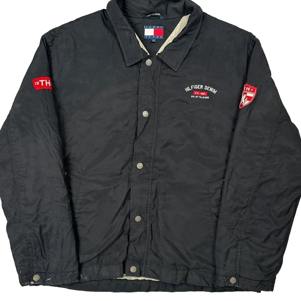 Tommy Jeans Spellout Jacket - XL Black Polyester