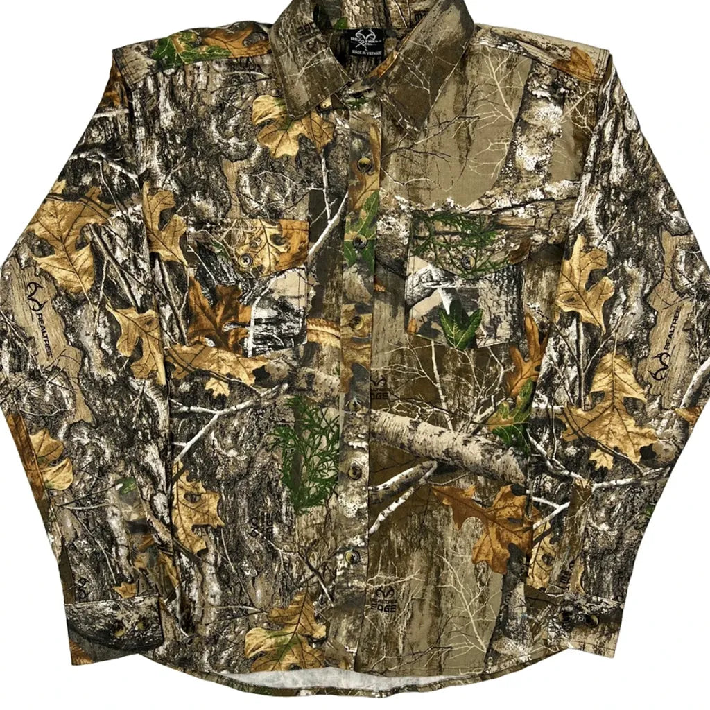 Realtree Camo Shirt - Large Brown Cotton