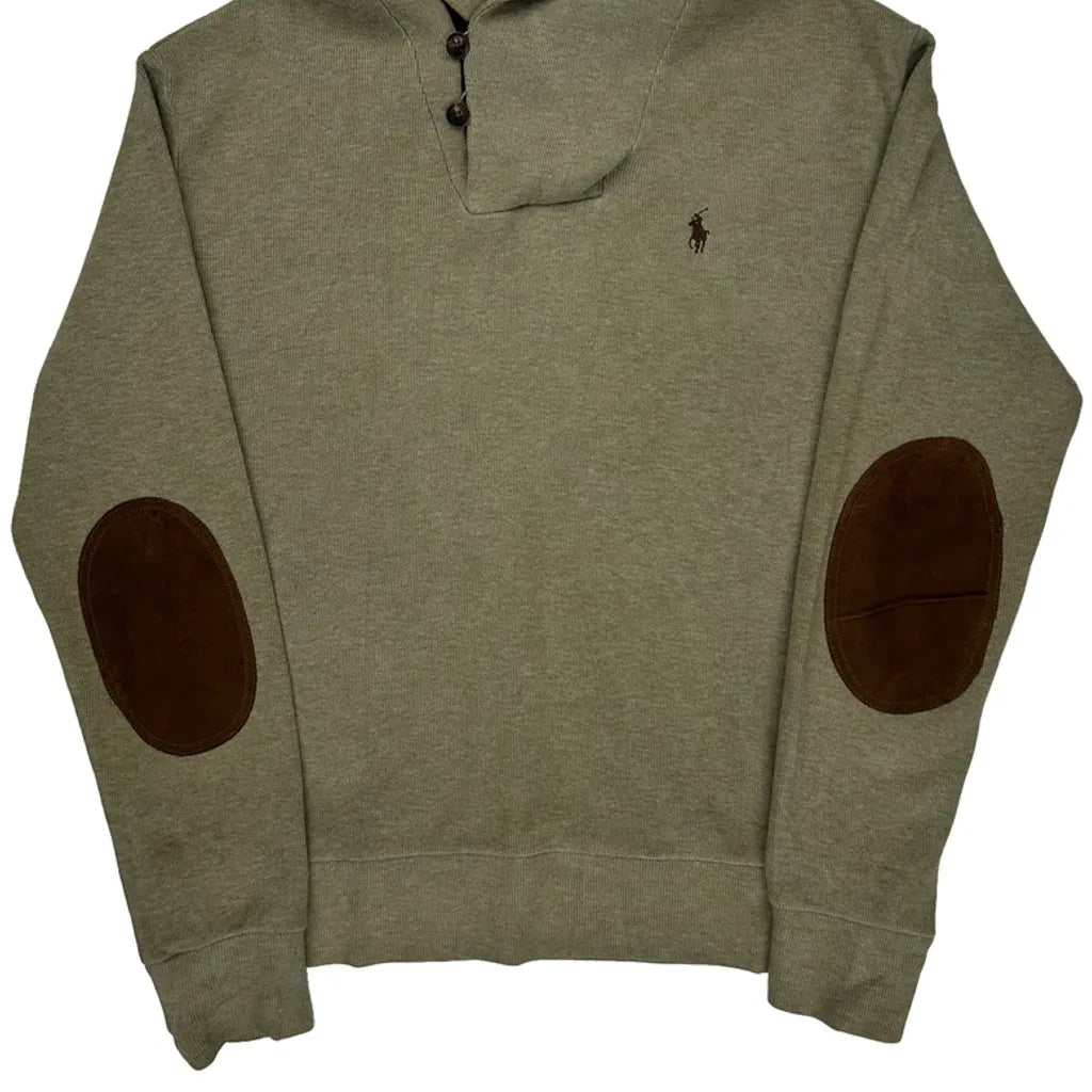 Polo By Ralph Lauren Sweater - Small Khaki Cotton
