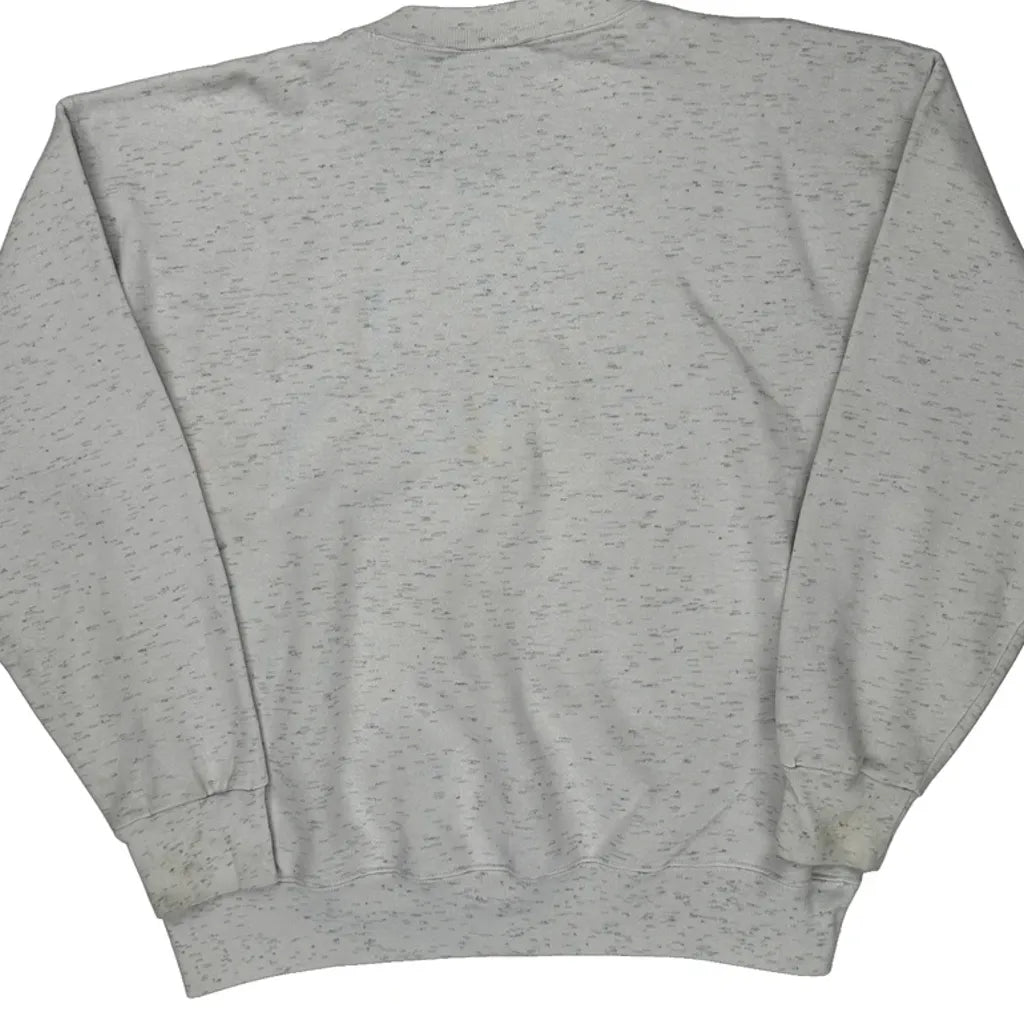 Mickey Mouse Disney Cartoon Sweatshirt - Large Gray Cotton Blend