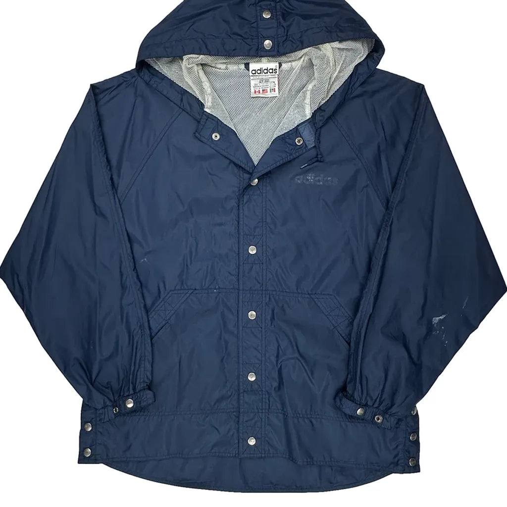 Adidas Spellout Windbreaker - Medium Blue Polyester