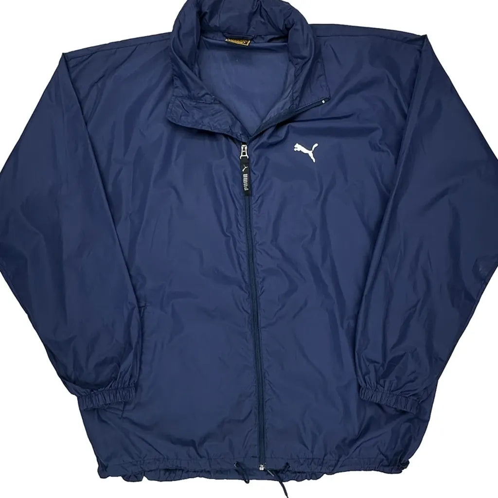 Puma Windbreaker - Large Blue Polyester