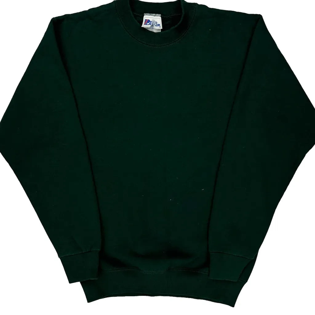 90S Blank Pro Layer Sweatshirt - Small Green Cotton Blend