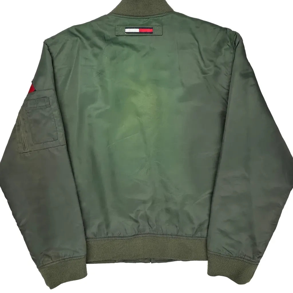 Tommy Jeans Bomber Jacket - Medium Green Polyester