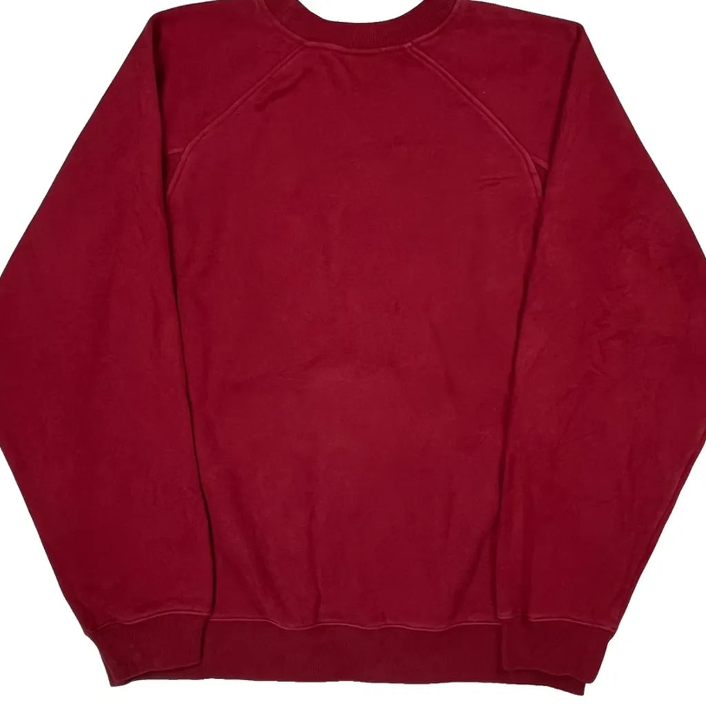Adidas Raglan Graphic Sweatshirt - XL Red Cotton