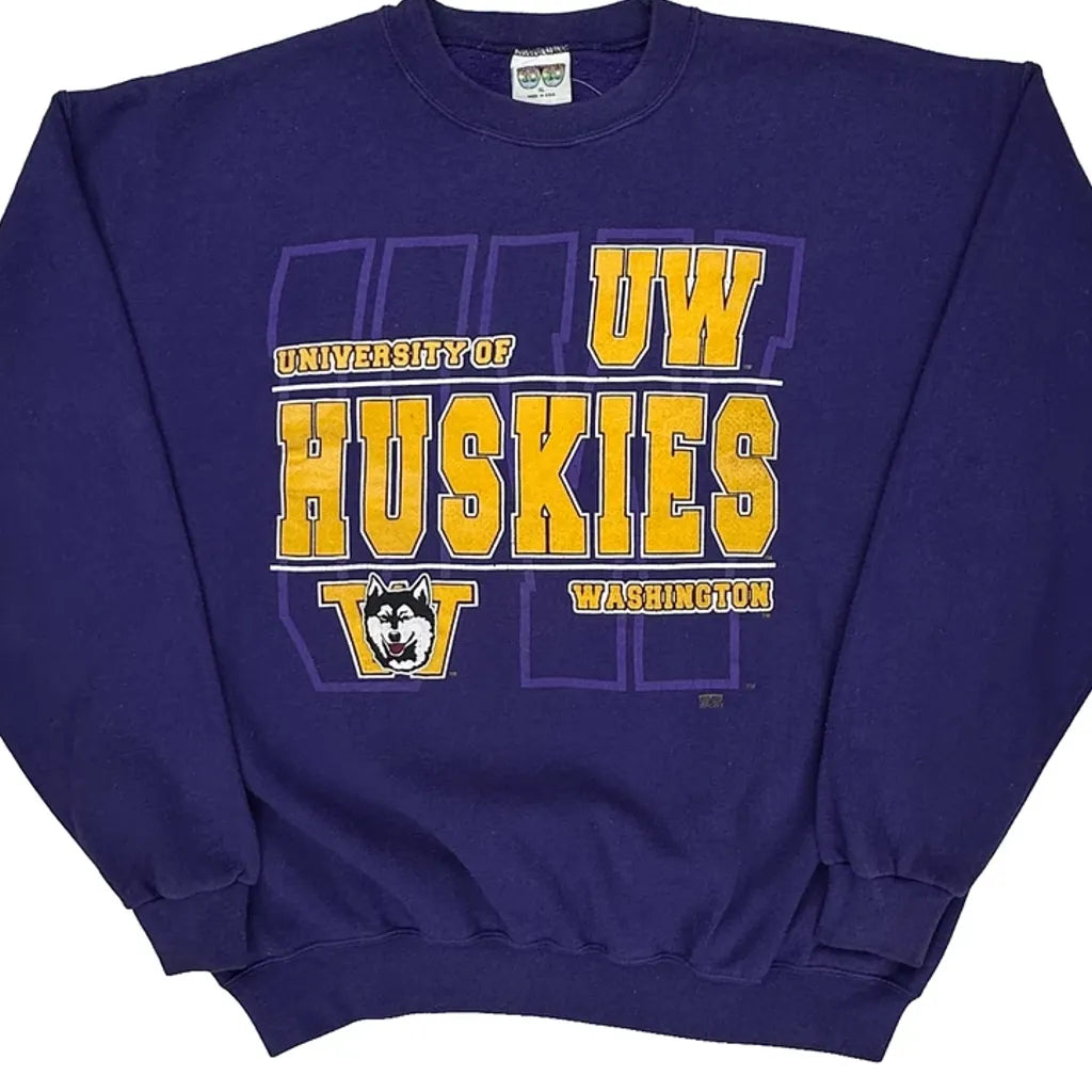 University Of Washington Huskies 20/20 Sport College Sweatshirt - XL Purple Cotton