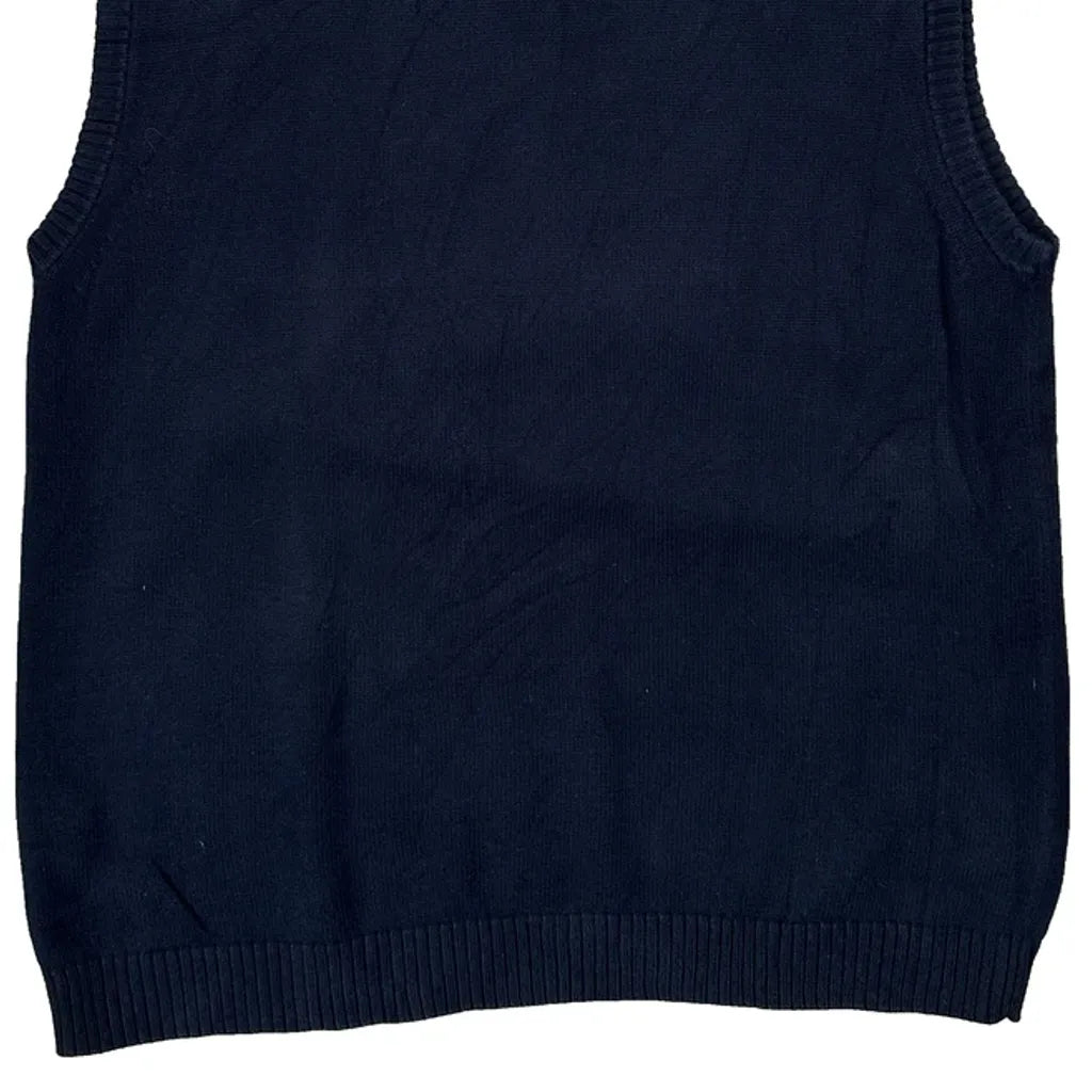 Tommy Hilfiger Sweater Vest - Large Navy Cotton