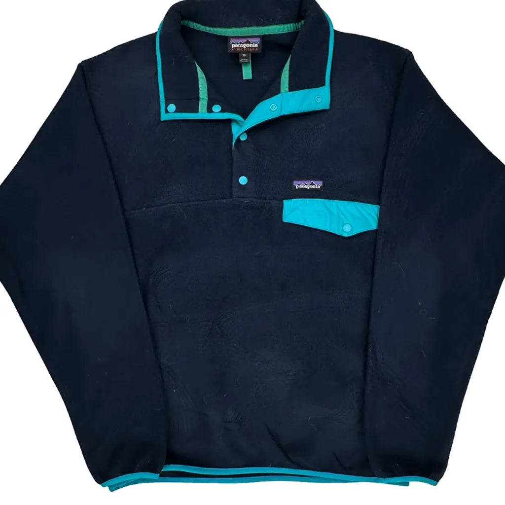 Synchilla Patagonia Snap T Fleece - Medium Navy Polyester