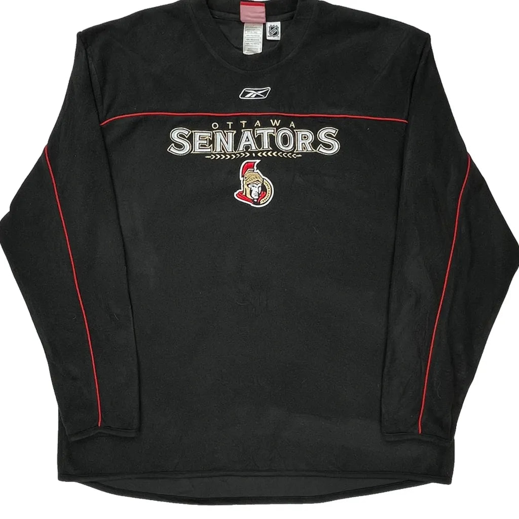 Ottawa Senators Reebok Sweatshirt - XL Black Polyester