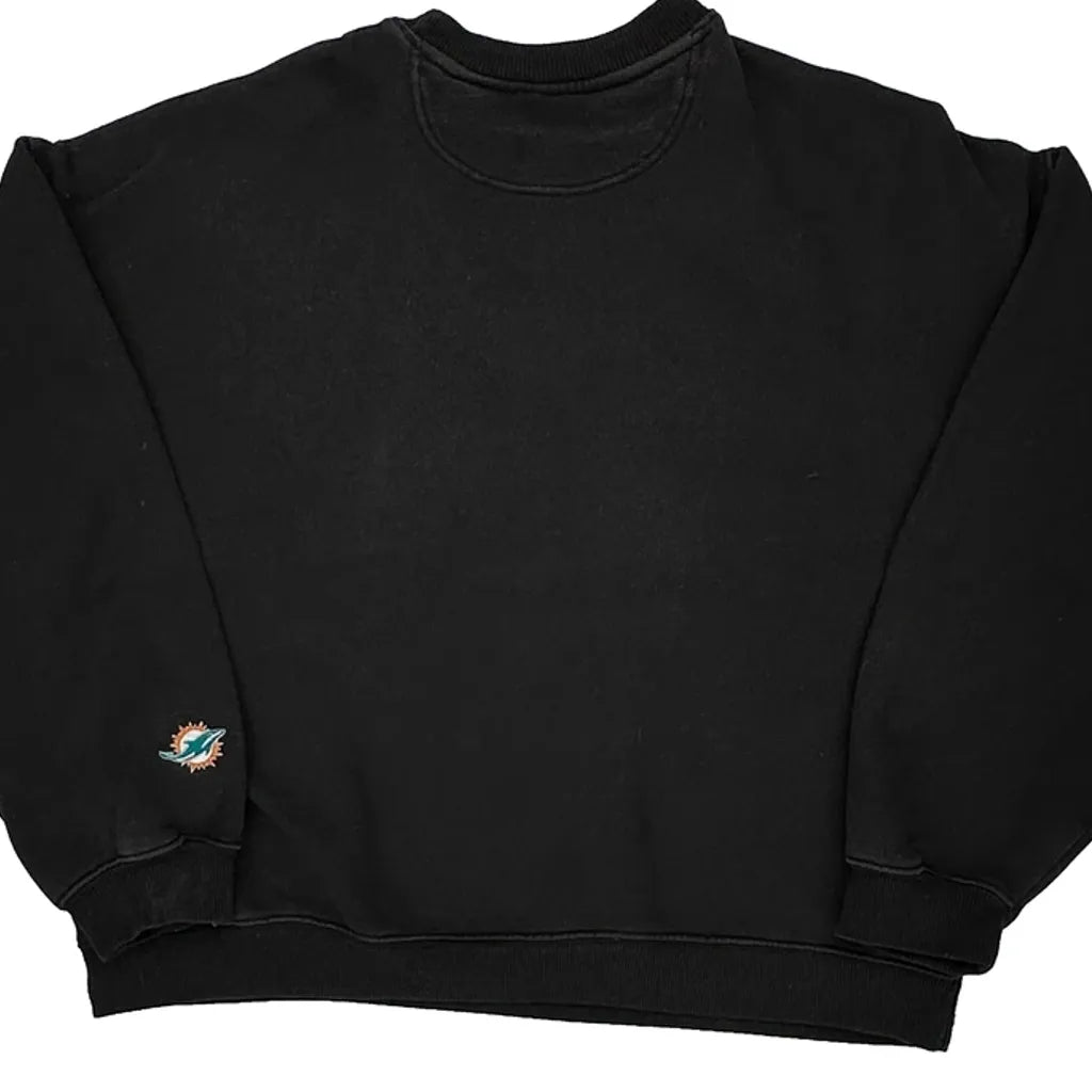 Miami Dolphins Nfl Football Sweatshirt - Medium Black Cotton