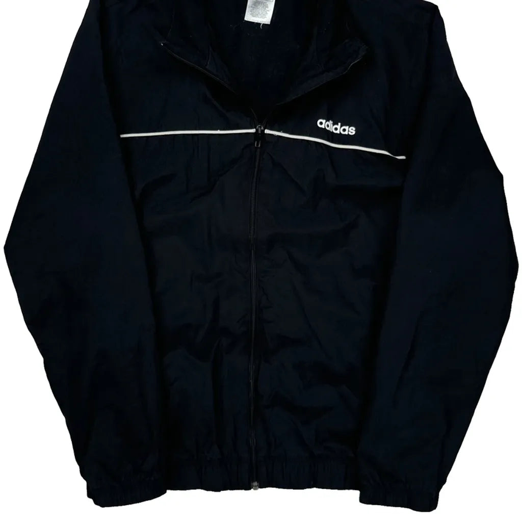 Adidas Windbreaker - Large Black Polyester
