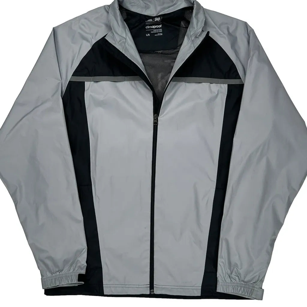Adidas Windbreaker - Large Gray Polyester