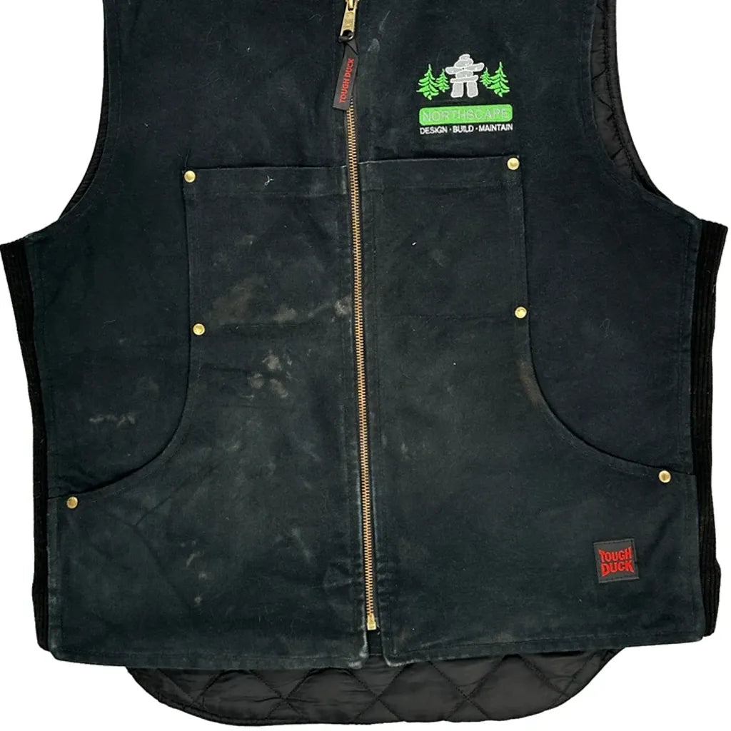 Northscape Design-Build-Maintain Tough Duck Workwear Vest - Medium Black Cotton