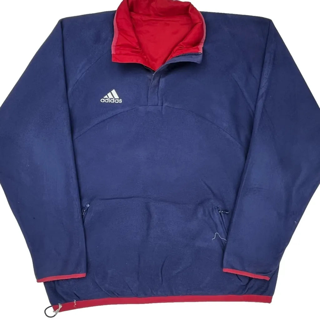 Adidas Reversible Fleece - XL Blue Polyester