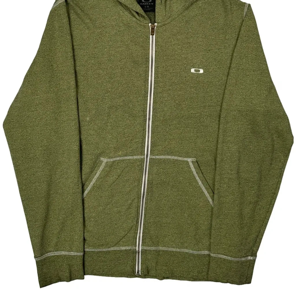 Oakley Hoodie - Large Green Cotton Blend