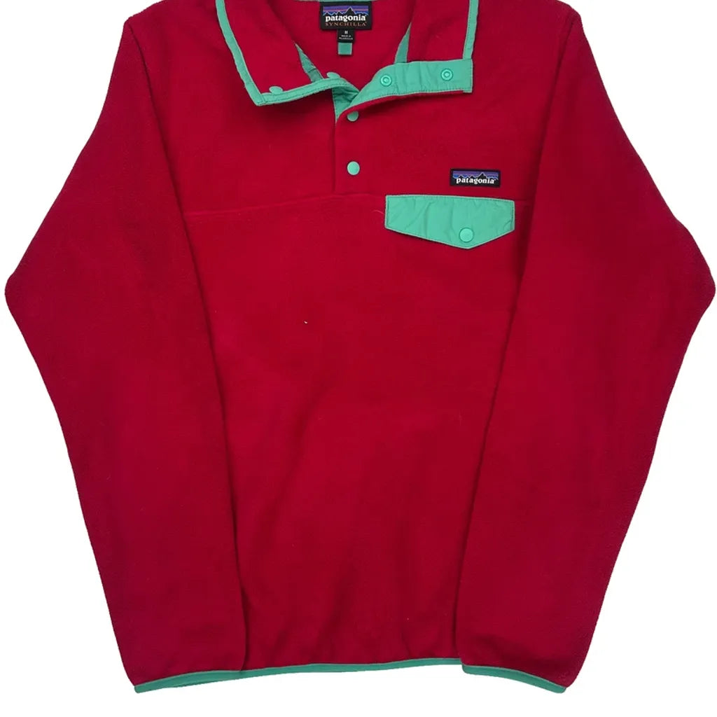 Synchilla Patagonia Snap T Fleece - Medium Red Polyester