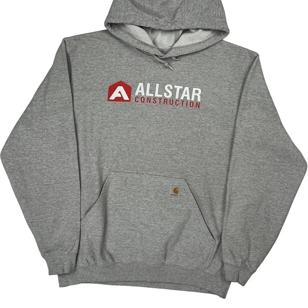 Carhartt Hoodie - Large Gray Cotton Blend