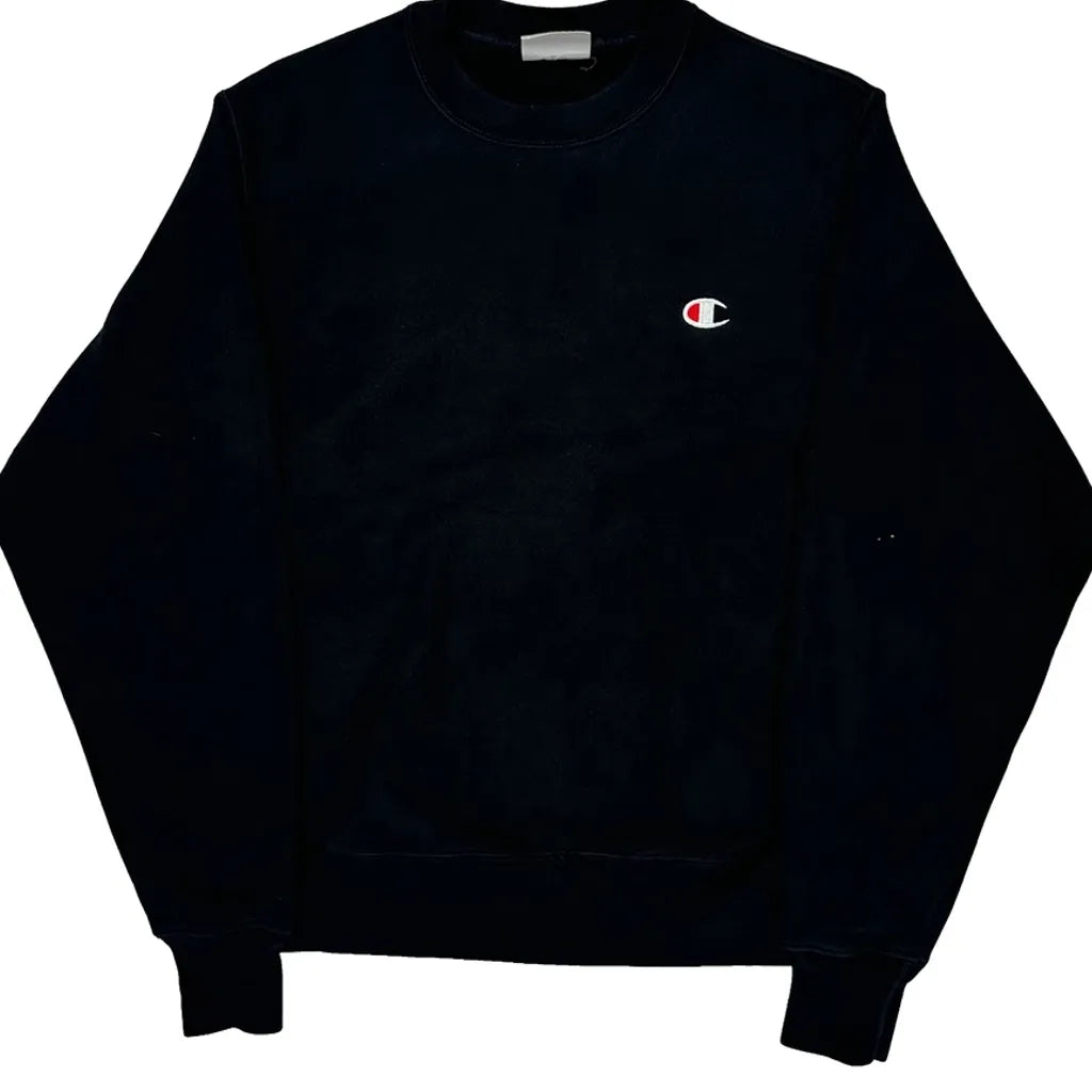 Reverse Weave Champion Sweatshirt - Small Black Cotton