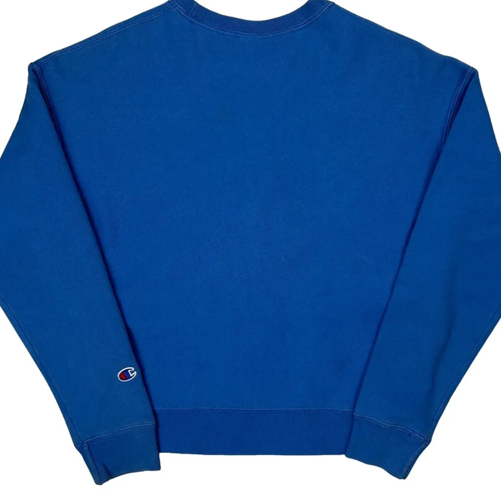 Reverse Weave Champion Sweatshirt - Medium Blue Cotton Blend