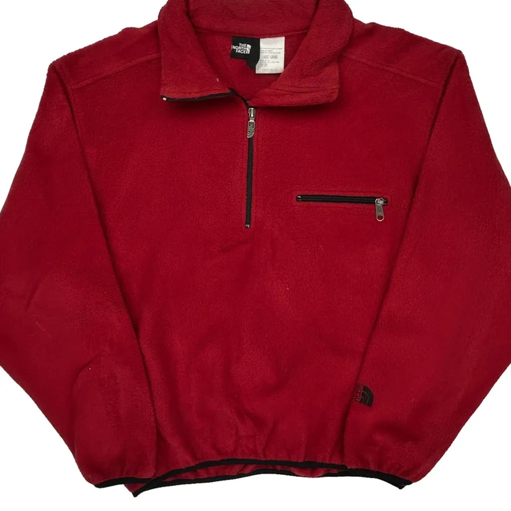 The North Face Fleece - Large Red Polyester