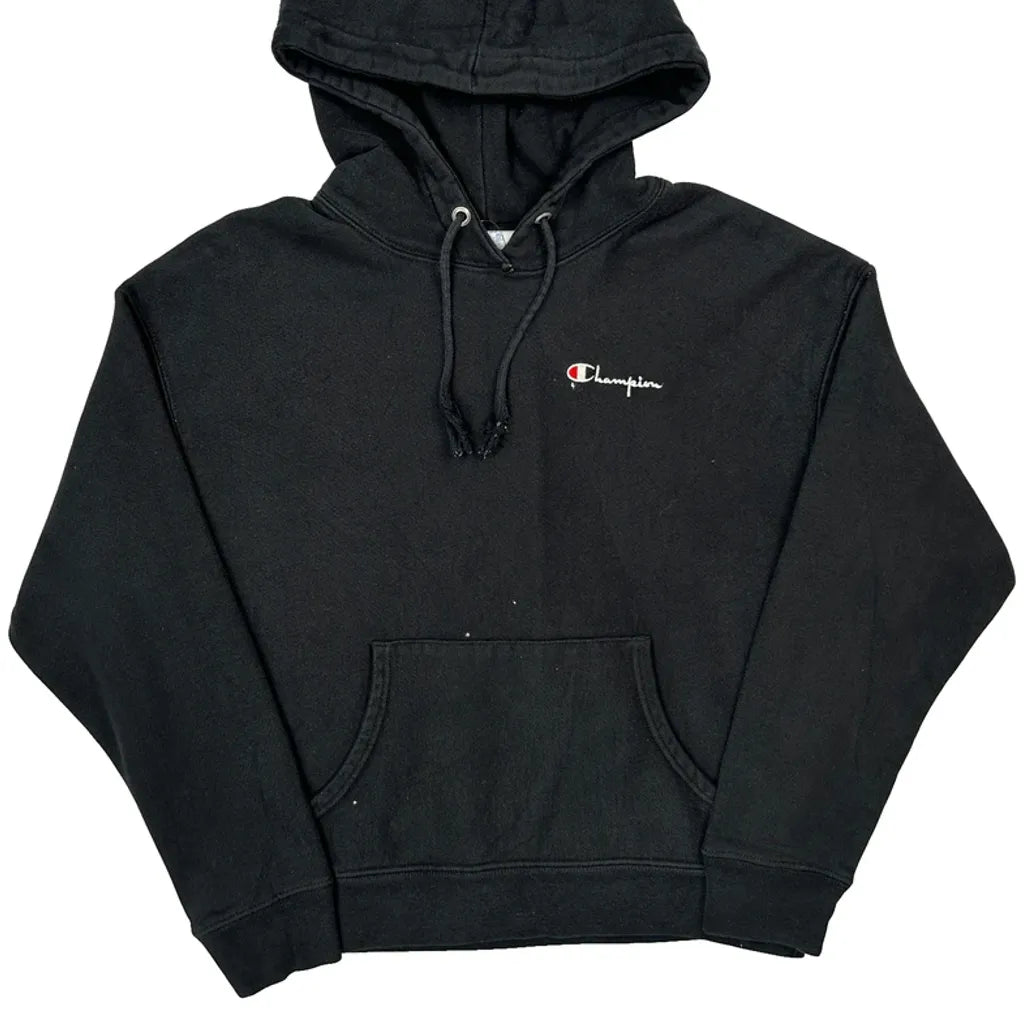 Reverse Weave Champion Hoodie - Large Black Cotton