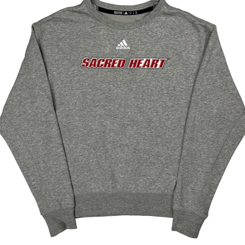 Adidas College Sweatshirt - Medium Gray Cotton