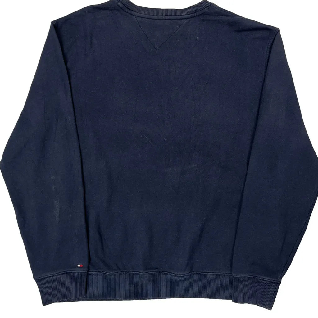 Tommy Hilfiger Graphic Sweatshirt - XL Navy Cotton