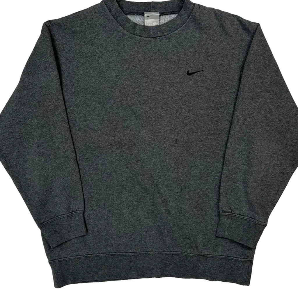 Nike Sweatshirt - Large Gray Cotton