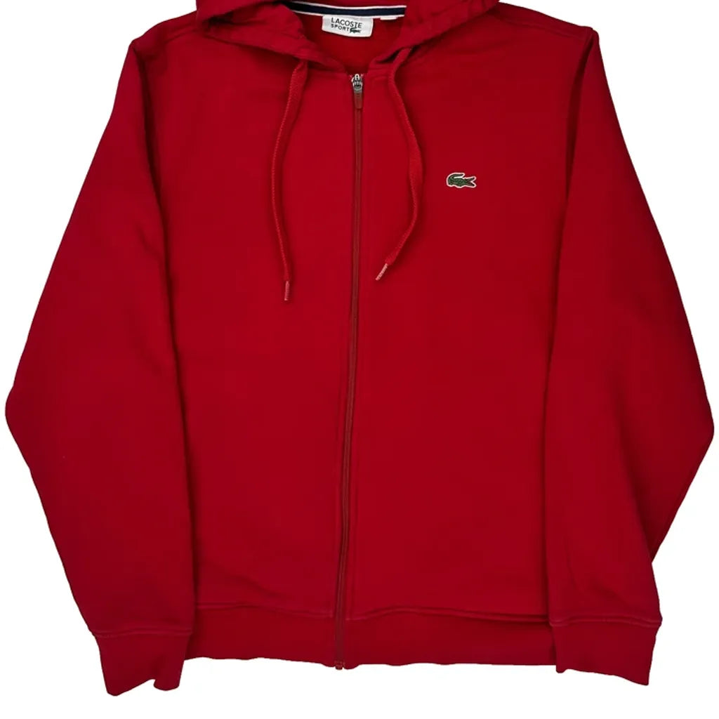 Lacoste Hoodie - XL Red Cotton