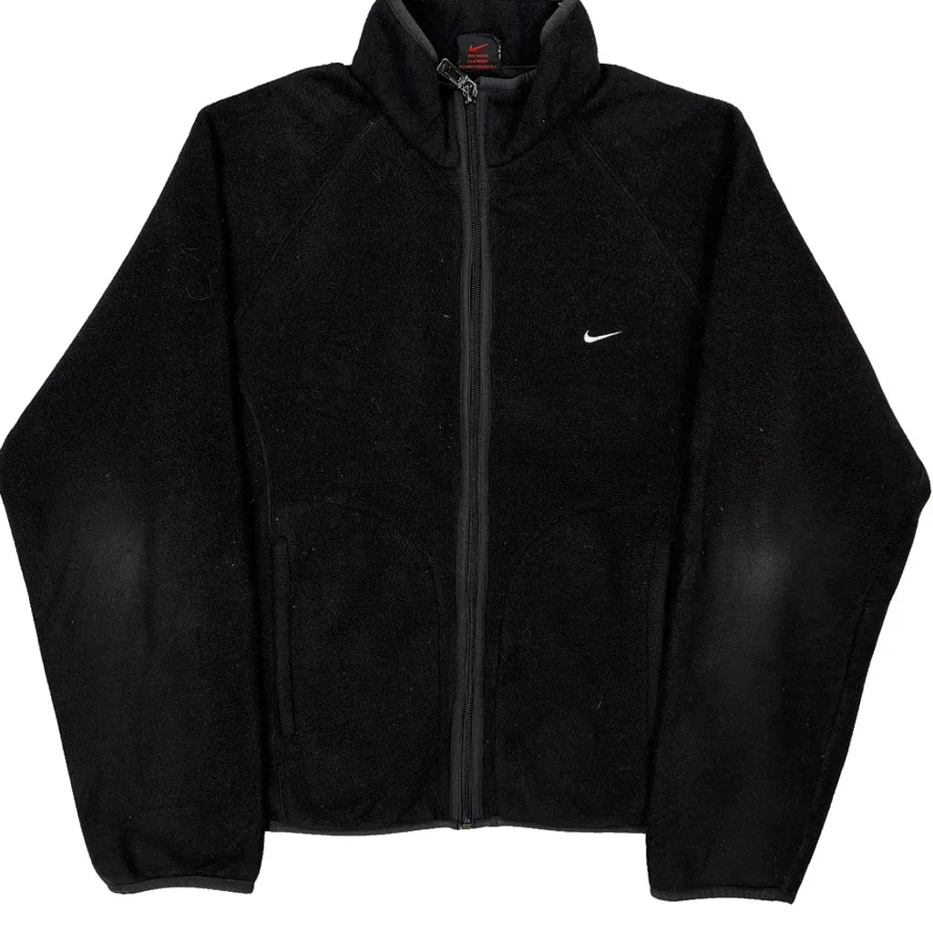 Nike Fleece Jacket - Medium Black Polyester
